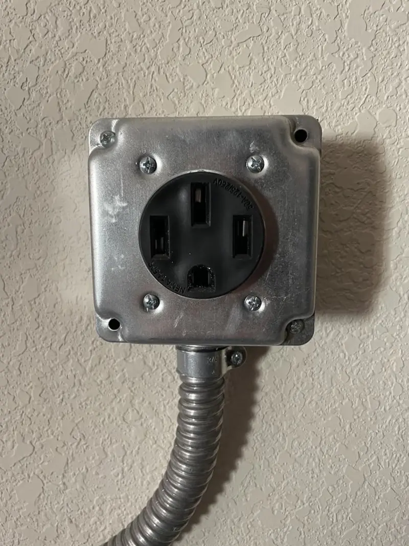 NEMA 14-50 outlet installed for Electrical Panel Upgrade in Boyes Hot Springs